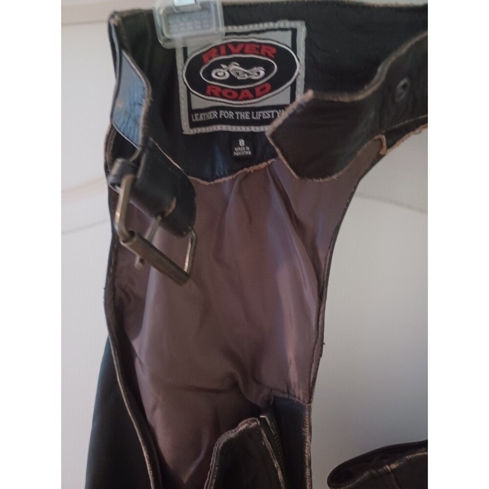 Women's Size 8 Motorcycle Leather Chaps Lined Interior USED